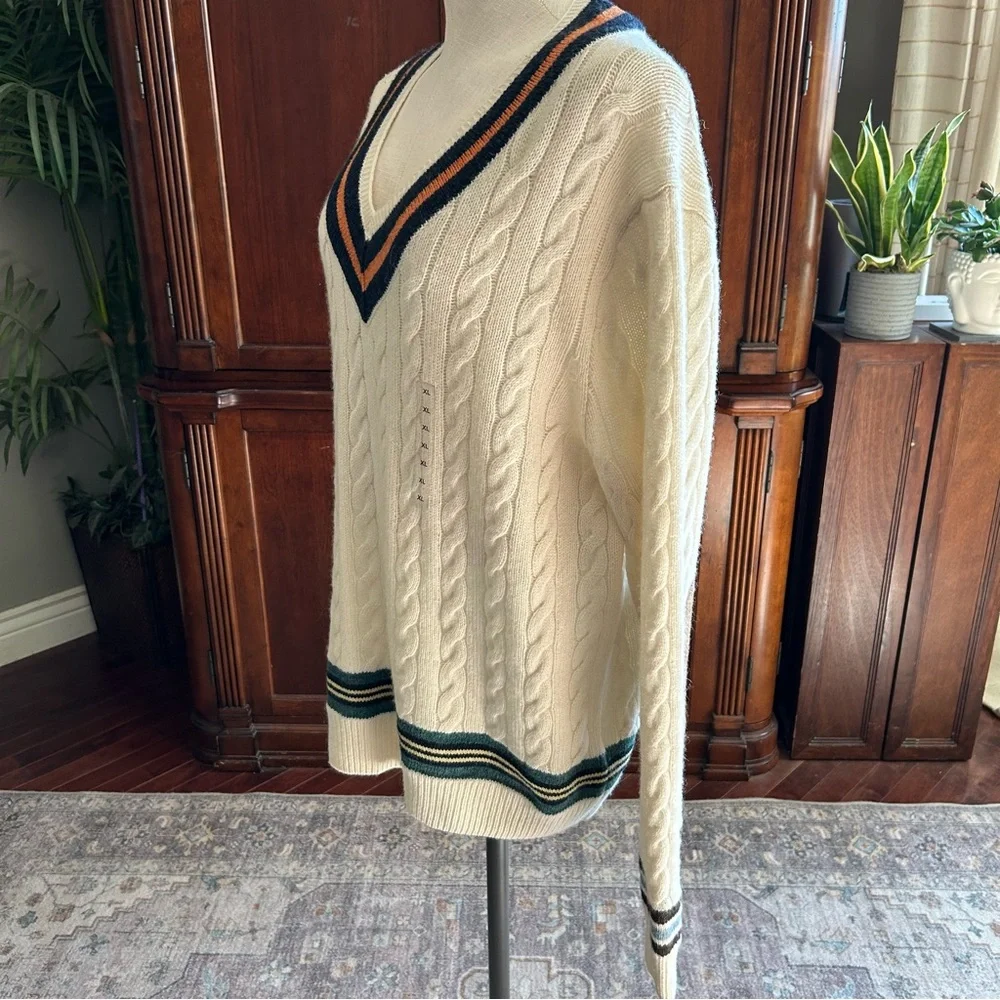 Polo Ralph Lauren Cricket Wool Alpaca Cashmere V-Neck Sweater Mens XL - Picture 10 of 16